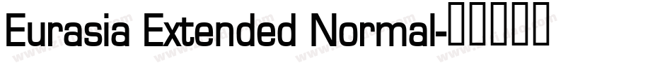 Eurasia Extended Normal字体转换